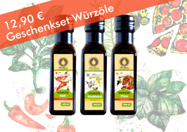 Geschenkset 3 x 100 ml Würzöle