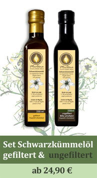 Schwarzkümmelöl-Geschenkset (gefiltert + ungefiltert)