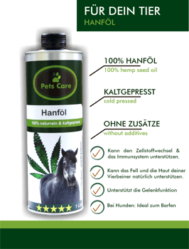 Hanföl PetsCare (kaltgepresst)