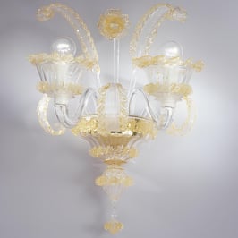 CaVendramin appliques in vetro di Murano con oro 24K ed ambra
