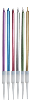 パーティーキャンドル メタリックカラー6色 12ｃｍ 6本入