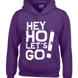 HEY HO TODDLER HOODED SWEATSHIRT - PURPLE/WHITE
