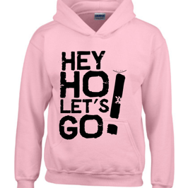 HEY HO TODDLER HOODED SWEATSHIRT - LIGHT PINK/BLACK