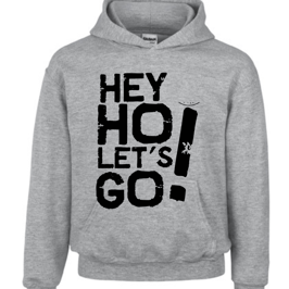 HEY HO TODDLER HOODED SWEATSHIRT - LIGHT GREY/BLACK