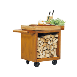 OFYR - Mise en place Table Corten PRO 65 Teakwood