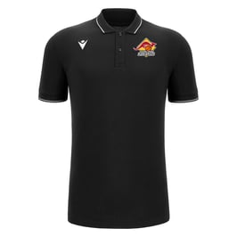 MACRON Comedy Eco Polo-Shirt schwarz mit kleinem Kangaroos-Logo