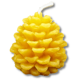 Zapfen, mini - Bienenwachskerze