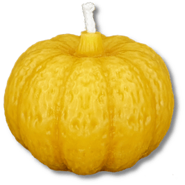 Kürbis, mittel - Bienenwachskerze