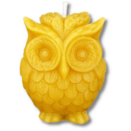 Eule, groß - Bienenwachskerze