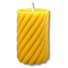 Stumpen gedreht, klein  - Bienenwachskerze