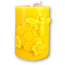 Stumpen Honigwabe - Bienenwachskerze