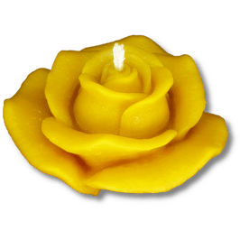 Rose, groß - Bienenwachskerze