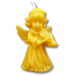 Engel mit Geige - Bienenwachskerze