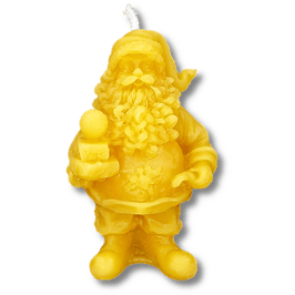 Weihnachtsmann, mittel - Bienenwachskerze