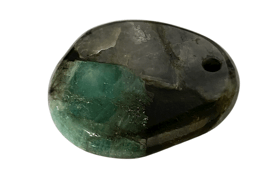 Hildegard Smaragd Scheibe mit Loch