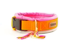 SOFTY BICOLOR : NEO PINK/BEIGE mit Gurtband NEO ORANGE     HU 27-37!
