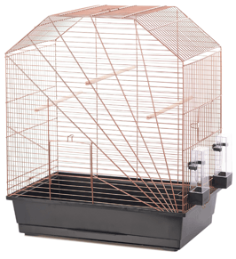 Vogelkäfig copper lexa schwarz/kupfer