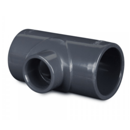 50x32x50mm PVC T-Stück 90° reduziert