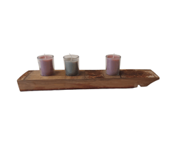 Kleine Kerzenhalter aus Weinfassdauben