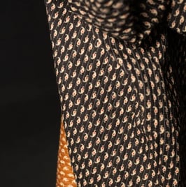 matelassé Kali Black/Ochre - merchant and mills