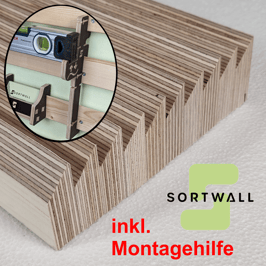 French Cleat Leisten Multiplex 15mm (Keilleiste) - 100 cm - 10stk. (B-Ware!)