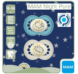 MAM Night Nuggi Kautschuk 16-36m 2 Stk   1000977