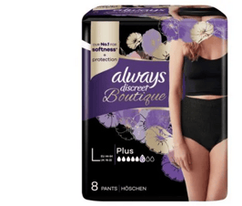 ALWAYS Discreet Boutique Inkont Pants L schw 8 Stk  7788406