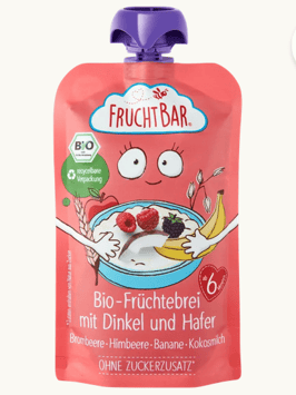 Bio Quetschie Früchtebrei mit Dinkel und Hafer, 120g  Stk.