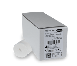 DermaPlast® Stretch elastische Binde offen in Faltschachtel, weiss 4 m x 2.5 cm  7779555
