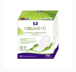 ORGANYC Monatsbinden mit Flügel High Flow 10 Stk  4443450