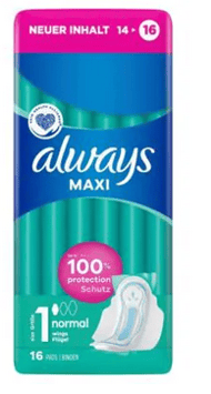 ALWAYS Maxi Binde Normal mit Flügeln 16 Stk  7821705