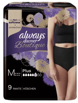 ALWAYS Discreet Boutique Inkont Pants M schw 9 Stk  7788405