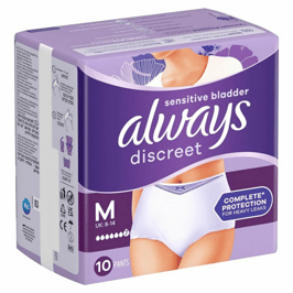 ALWAYS Discreet Inkontinenz Pants M Plus 10 Stk  1100751