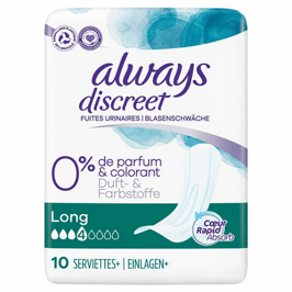 ALWAYS Discreet Inkontinenz Long 0% 10 Stk  1002457