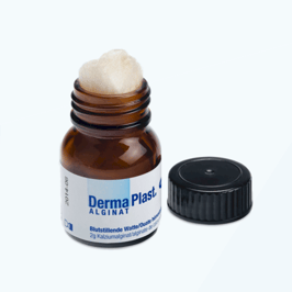 DERMAPLAST ALGINAT Blutstillende Watte Glas 2 g   2230419