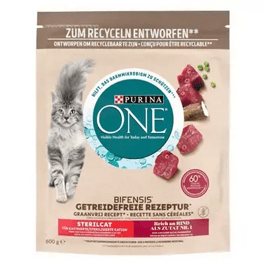 PURINA ONE® GRAIN FREE Sterilcat, Reich an Rind,  2,8 kg