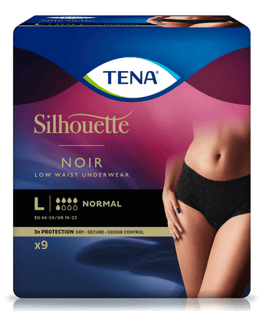 TENA Silhouette Normal L schwarz 9 Stk   7727886