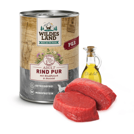 Wildes Land PUR Adult   Rind mit Distelöl 400gx6