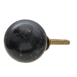 Griff aus Stein Kugel schwarz | Stone Ball Cabinet Knob
