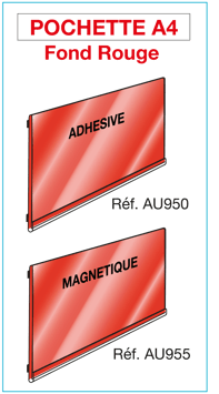 POCHETTE A4 Fond Rouge