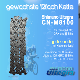 gewachste 12fach Kette von Shimano