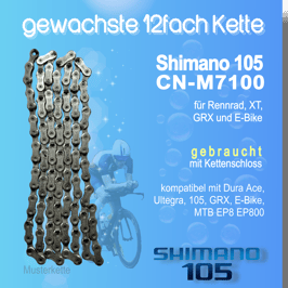 gewachste 12fach Kette von Shimano