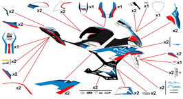 グラフィックステッカー WSBK 2019 BMW