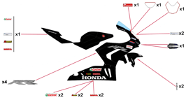 グラフィックステッカー BSB 2020 WT HONDA