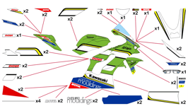 グラフィックステッカー WSBK 2024 KAWASAKI