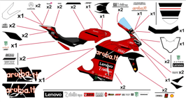 グラフィックステッカー WSBK 2025 DUCATI