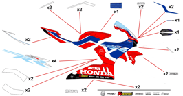グラフィックステッカー WSBK 2022 HONDA