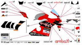グラフィックステッカー WSBK 2022 DUCATI