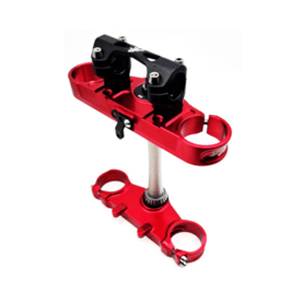 Flat track triple clamp