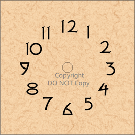 Arts & Crafts Clock Dial  8" x 8" 20085-D